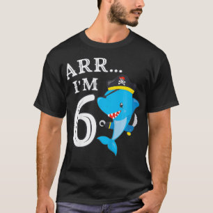 Camiseta Crianças ARR IM 6 Pirata de Aniversário I 6 de A