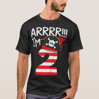 Camiseta Crianças Arrr I M 2 Legal segundo aniversário Tema