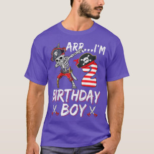 Camiseta Crianças Arrr, sou 2 segundo de aniversário Dabbin