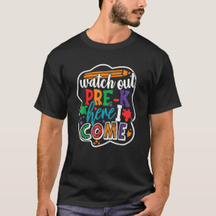Camiseta Crianças Assistam A Pré-Escolas Aqui Eu Volto Para