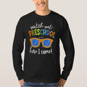 Camiseta Crianças Assistem à pré-escola no primeiro dia de