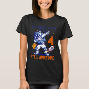 Camiseta Crianças: Astronauta de 4 anos Planeta Espacial 4º