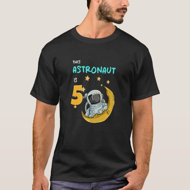 Camiseta Crianças Astronauta do Espaço Galáxico do Planeta  (Frente)