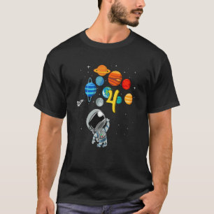 Camiseta Crianças Astronauta do Espaço Galáxico do Planeta 