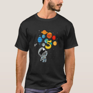 Camiseta Crianças Astronauta do Espaço Galáxico do Planeta