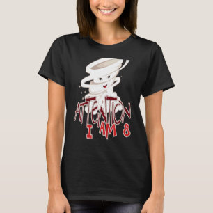 Camiseta Crianças Atenção Eu Sou 8 Tornado Meninos Twister