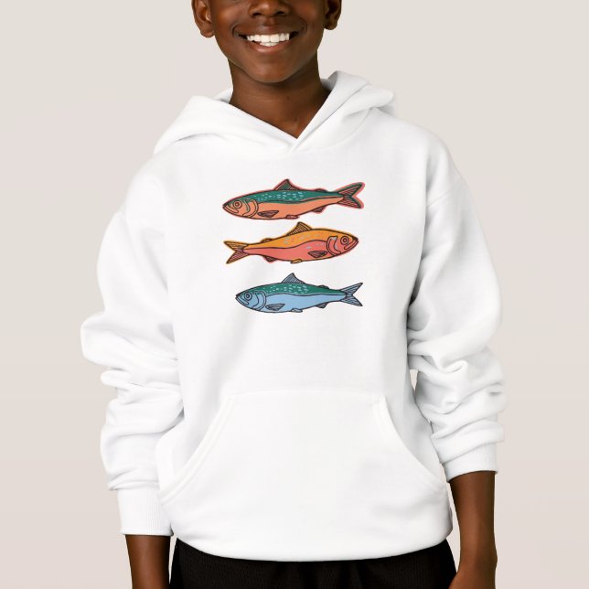 Camiseta Crianças Atum Colorido (Frente)