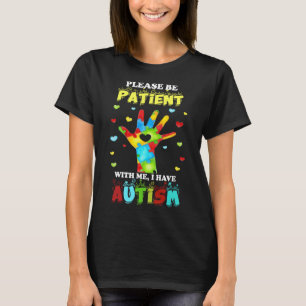 Camiseta Crianças Autismo Consciência Eu Tenho Autismo Para