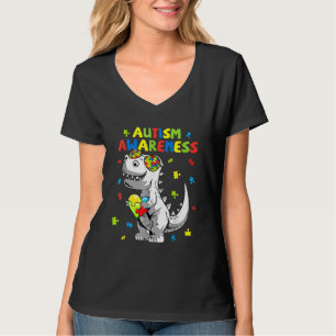 Camiseta Crianças Autismo Sensibilização Dino Toddler Menin