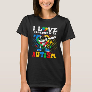 Camiseta Crianças autistas Eu amo alguém com consciência au