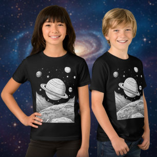 Camiseta Crianças Aventura Espacial Exterior