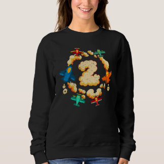Camiseta Crianças Aviões segundos aniversários Meninas Meni