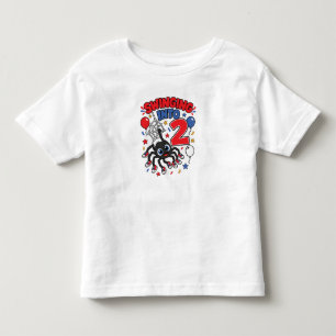 Camiseta Crianças Balançando no 2º Aniversário com Aranhas