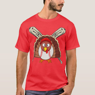 Camiseta Crianças Baseball Turquia Ação De Graças Para Meni