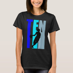 Camiseta Crianças Basquete 10º Aniversário Crianças Meninas