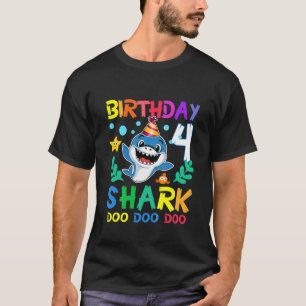 Camiseta Crianças Bebê Tubarão Cute Aniversário Garoto