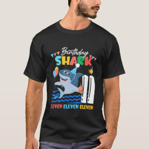 Camiseta Crianças Bebê Tubarão Cute Aniversário Garoto De 1