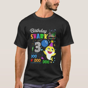 Camiseta Crianças Bebê Tubarão Cute Aniversário Garoto De 2