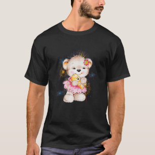 Camiseta Crianças Bebem Para Meninos Ou Meninas Urso De Cor