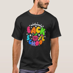 Camiseta Crianças Bem-Vindo À Escola No Primeiro Dia Da Esc