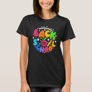 Camiseta Crianças Bem-Vindo À Escola No Primeiro Dia Da Esc