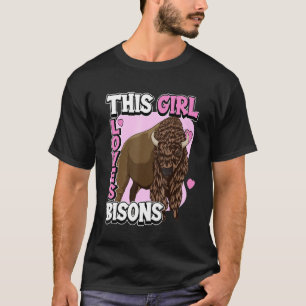 Camiseta Crianças Bison Cita Sabedoria Que Essa Menina Ama