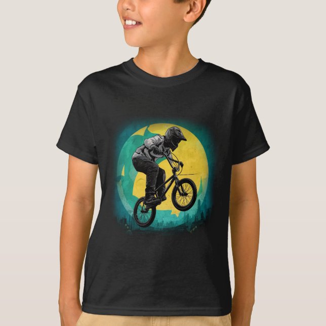 Camiseta Crianças BMX Radicais (Frente)