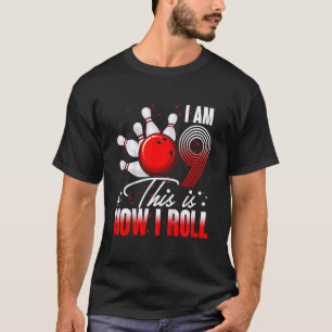 Camiseta Crianças, Boliche de 9 anos, Festa de aniversário 