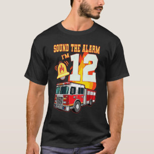 Camiseta Crianças Bombeiros 12 Aniversário Bombeiro 12 Y