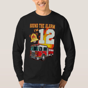 Camiseta Crianças Bombeiros 12 Aniversário Bombeiro 12 Y