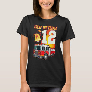 Camiseta Crianças Bombeiros 12 Aniversário Bombeiro 12 Y