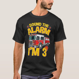 Camiseta Crianças Bombeiros aniversário de 3 anos Bombeiros