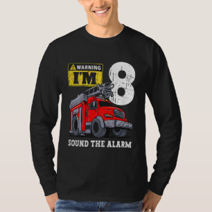 Camiseta Crianças Bombeiros Caminhão de 8 anos Bombeiros de