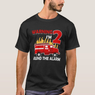 Camiseta Crianças Bombeiros com caminhão de bombeiros Eu so