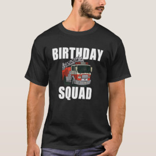 Camiseta Crianças Bombeiros de Aniversário de Bairro de Esq