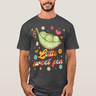 Camiseta Crianças Bonitas Chá de fraldas De Ervilha, Minha 