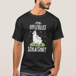 Camiseta Crianças bonitas dormem com alpaca e ovelhas