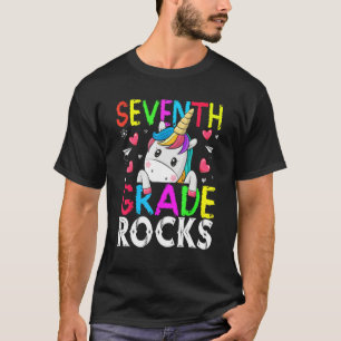 Camiseta Crianças Bonitas Meninas Unicórnio Rochas do 7º an