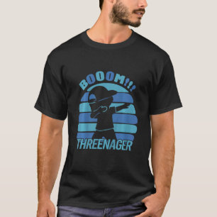 Camiseta Crianças Booom Threenager Aniversário 3 Anos