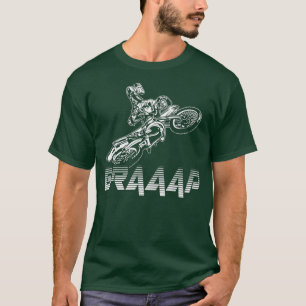 Camiseta Crianças Braap Brap Motocross Dirt Bike Teto T