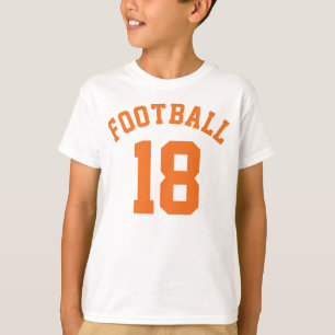 Camiseta Crianças brancas e laranja   Sports Jersey Design