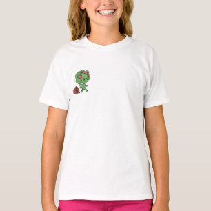 Camiseta Crianças Brotos de Flor Pequena e Irritada em Vaso