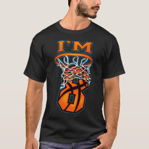 Camiseta Crianças Bysketbyll Eu sou 8 Garota 8º aniversário
