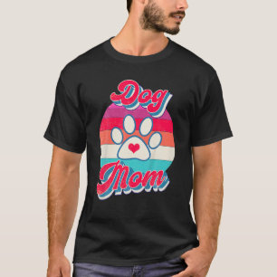 Camiseta Crianças Cachorros Mãe Estilo 70S Estilo Cachorro