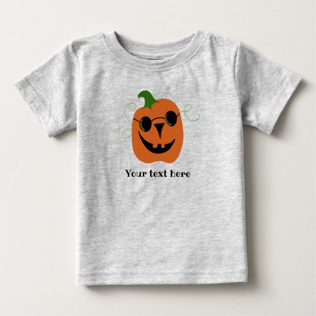 Camiseta Crianças - Camisa-de-abóbora mais legal do Hallowe (Frente)