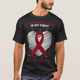 Camiseta Crianças Cancer Sanguíneo Apoio Vovó Múltiplo Miel