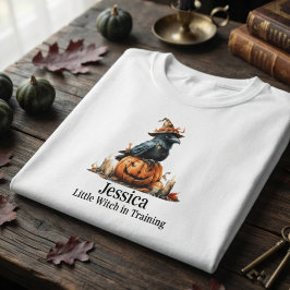 Camiseta Crianças Caprichosas Onyx Gótico Corvo
