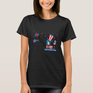 Camiseta Crianças Cargueiros Bombeiros Crianças Quarto De J
