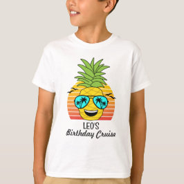 Camiseta Crianças Caribe Férias Familiares de Cruise Aniver