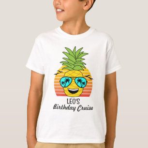 Camiseta Crianças Caribe Férias Familiares de Cruise Aniver